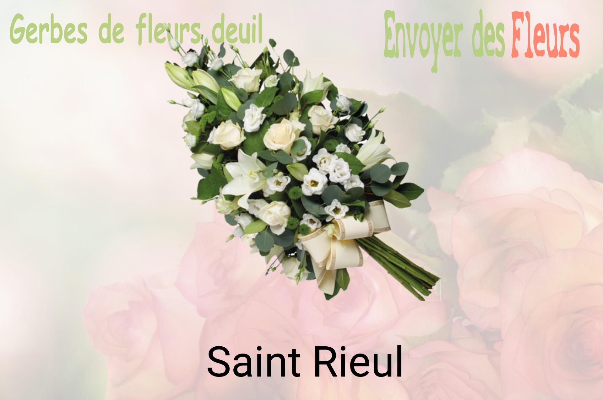 Gerbe de fleurs de deuil livrée à Saint-Rieul